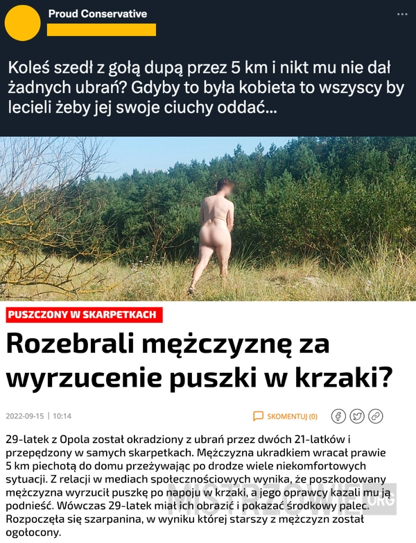 
    Dyskryminacja mężczyzn: "Nikt mu nie pomógł"