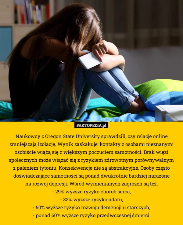 
    Naukowcy z Oregon State University sprawdzili, czy relacje online zmniejszają