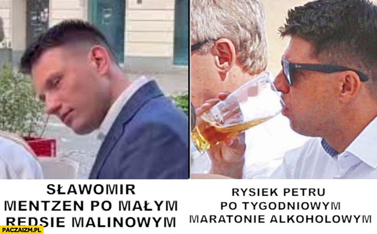 
    Mentzen po małym Reddsie malinowym vs Petru po tygodniowym maratonie alkoholowym