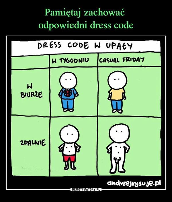 
    Pamiętaj zachować 
odpowiedni dress code