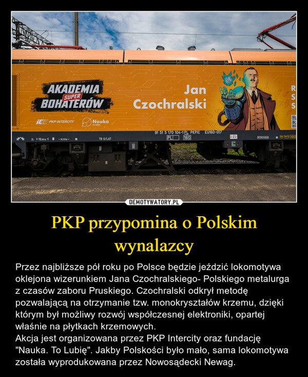 
    PKP przypomina o Polskim wynalazcy