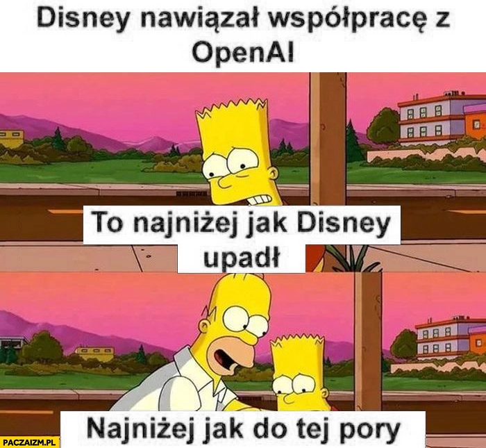 
    Disney nawiązał współpracę z OpenAI to najniżej jak Disney upadł, najniżej jak do tej pory