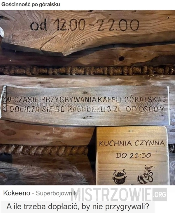 
    Gościnność po góralsku