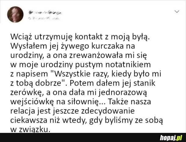 
    Utrzymywanie kontaktu z byłą