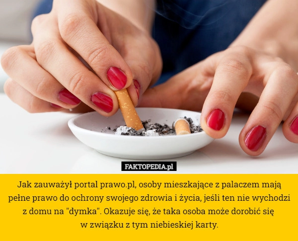 
    Jak zauważył portal prawo.pl, osoby mieszkające z palaczem mają pełne prawo