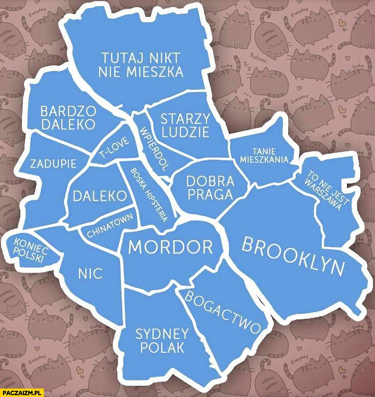 
    Mapa Warszawy Mordor Brooklyn bardzo daleko starzy ludzie tutaj nikt nie mieszka