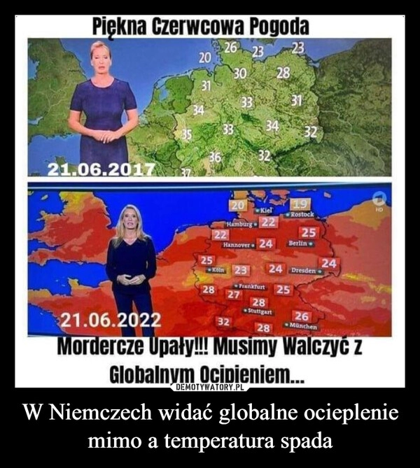 
    W Niemczech widać globalne ocieplenie mimo a temperatura spada