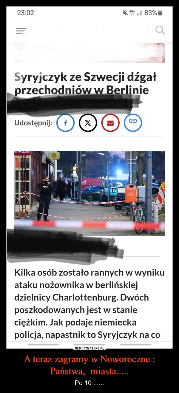 
    A teraz zagramy w Noworoczne : Państwa,  miasta.....