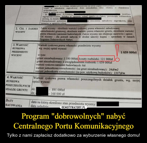 
    Program "dobrowolnych" nabyć Centralnego Portu Komunikacyjnego