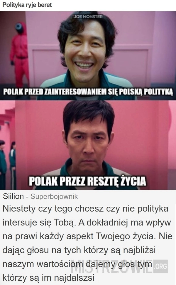 
    Polityka ryje beret