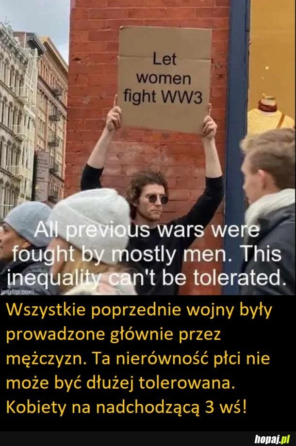 
    RÓWNOŚĆ PŁCI!!!