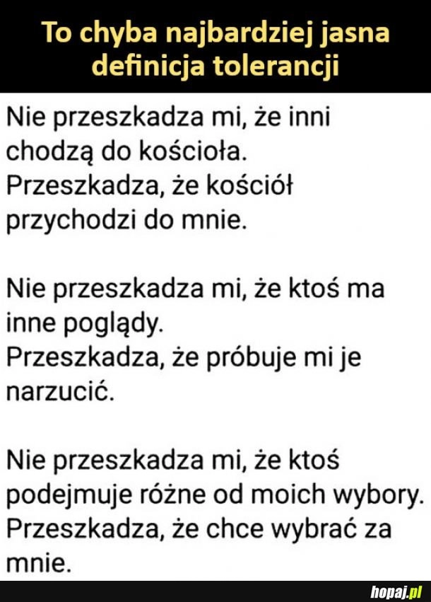 
    To chyba najbardziej jasna definicja tolerancji