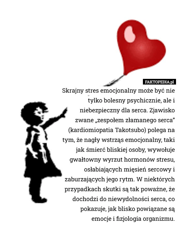 
    Skrajny stres emocjonalny może być nie tylko bolesny psychicznie, ale i