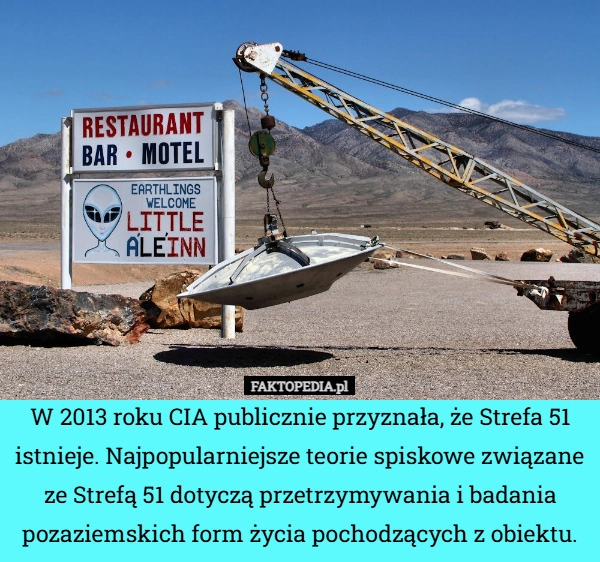 
    W 2013 roku CIA publicznie przyznała, że Strefa 51 istnieje. Najpopularniejsze