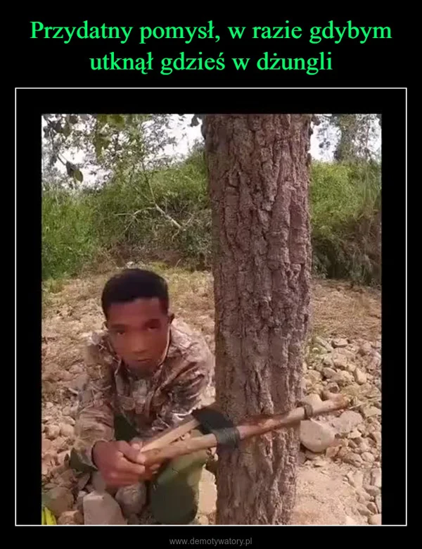 
    Przydatny pomysł, w razie gdybym utknął gdzieś w dżungli