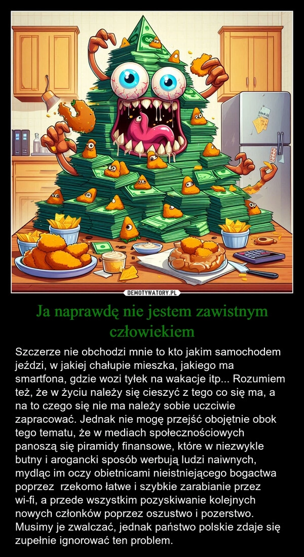 
    Ja naprawdę nie jestem zawistnym człowiekiem