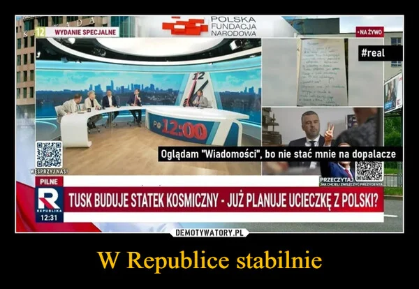 
    W Republice stabilnie