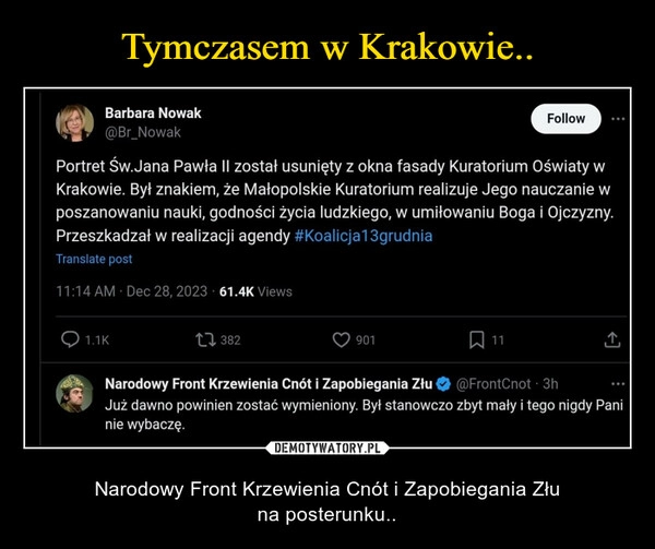 
    Tymczasem w Krakowie..