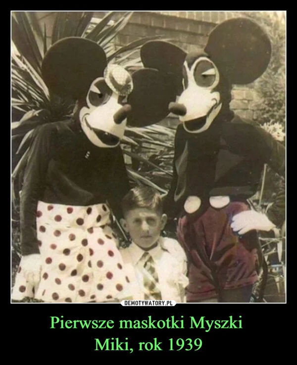 
    Pierwsze maskotki Myszki Miki, rok 1939