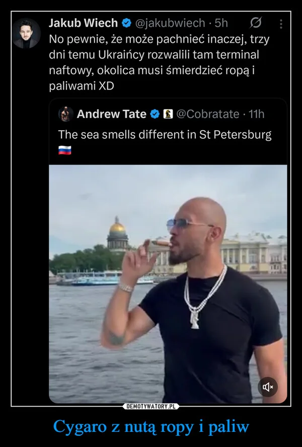 
    Cygaro z nutą ropy i paliw