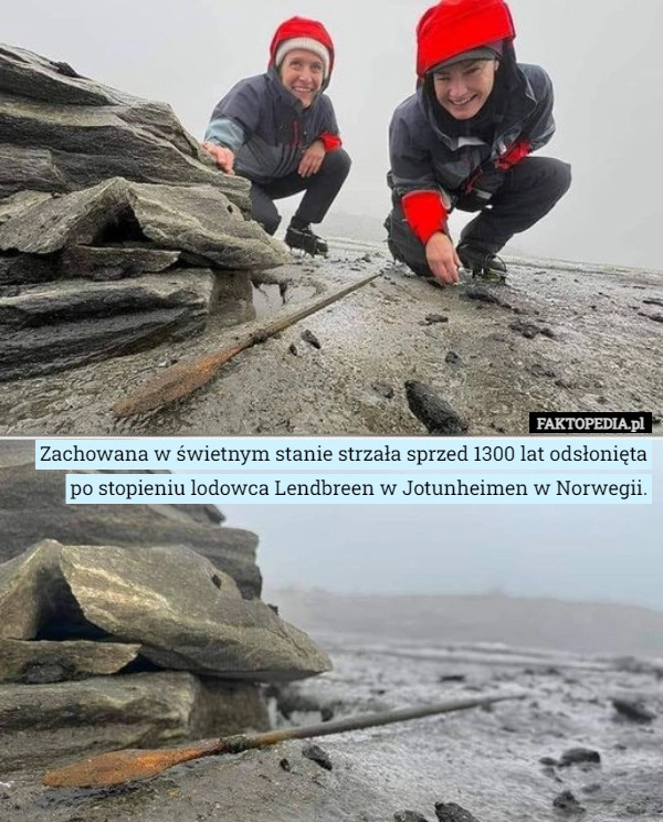 
    Zachowana w świetnym stanie strzała sprzed 1300 lat odsłonięta po stopieniu