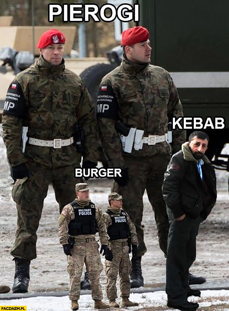 
    Pierogi, kebab, burger żołnierze porównanie wielkości rozmiaru