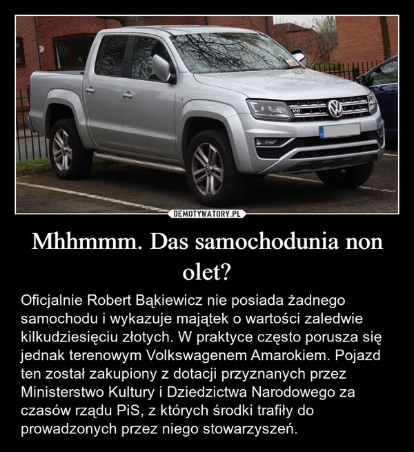 
    Mhhmmm. Das samochodunia non olet?