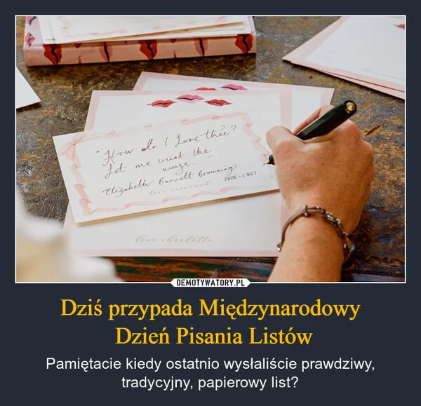 Dziś przypada Międzynarodowy Dzień Pisania Listów