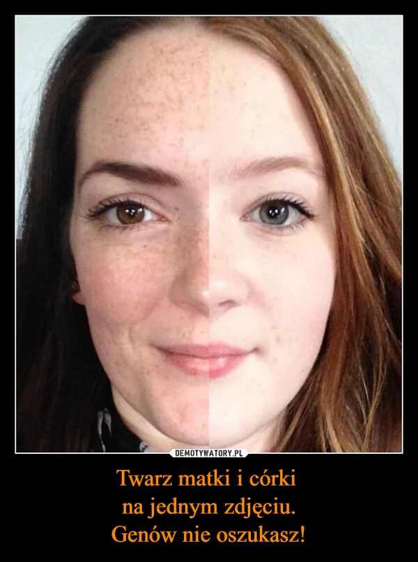 Twarz matki i córki na jednym zdjęciu. Genów nie oszukasz!