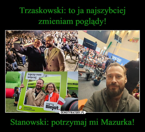 
    Trzaskowski: to ja najszybciej zmieniam poglądy! Stanowski: potrzymaj mi Mazurka!