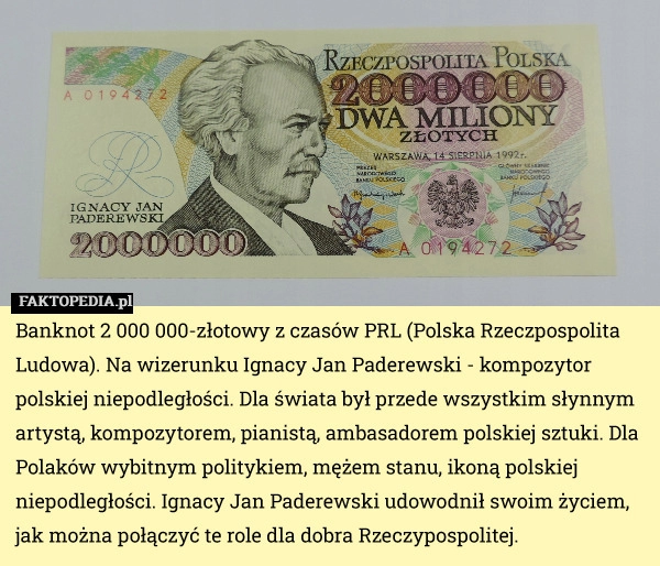 
    Banknot 200 000-złotowy z czasów PRL (Polska Rzeczpospolita Ludowa). Na