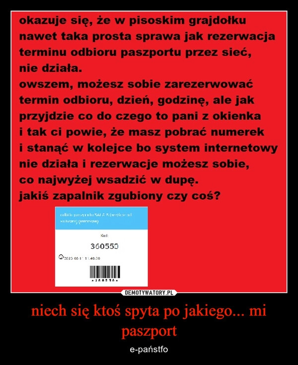 
    niech się ktoś spyta po jakiego... mi paszport