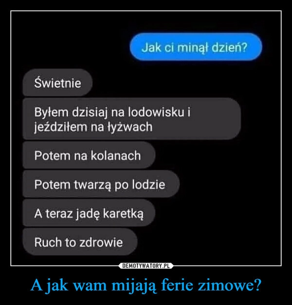 
    A jak wam mijają ferie zimowe?