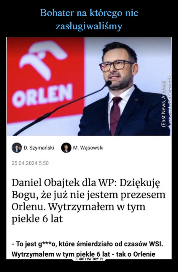 
    Bohater na którego nie zasługiwaliśmy