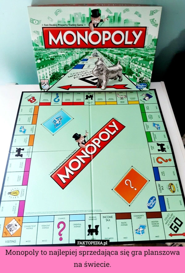 
    Monopoly to najlepiej sprzedająca się gra planszowa na świecie.