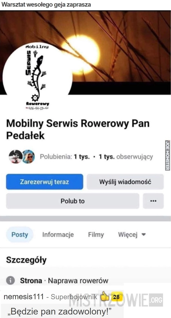 
    Warsztat wesołego geja zaprasza