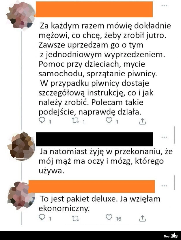 
    Instrukcje dla męża 