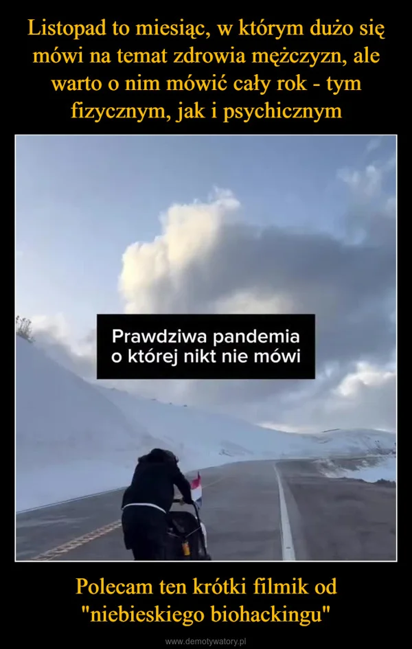 
    Listopad to miesiąc, w którym dużo się mówi na temat zdrowia mężczyzn, ale warto o nim mówić cały rok - tym fizycznym, jak i psychicznym Polecam ten krótki filmik od 