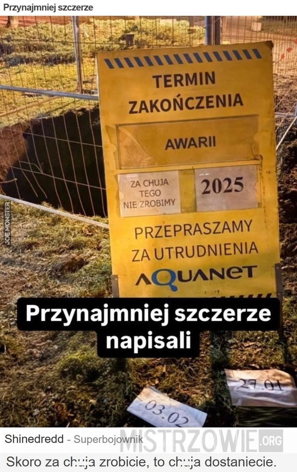 
    Przynajmniej szczerze