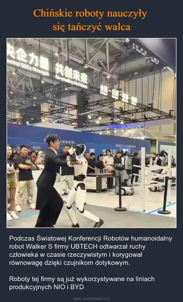 
    Chińskie roboty nauczyły się tańczyć walca