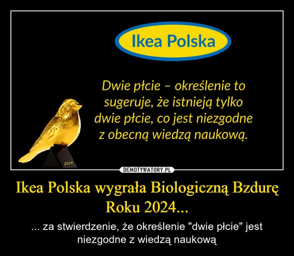 
    Ikea Polska wygrała Biologiczną Bzdurę Roku 2024...