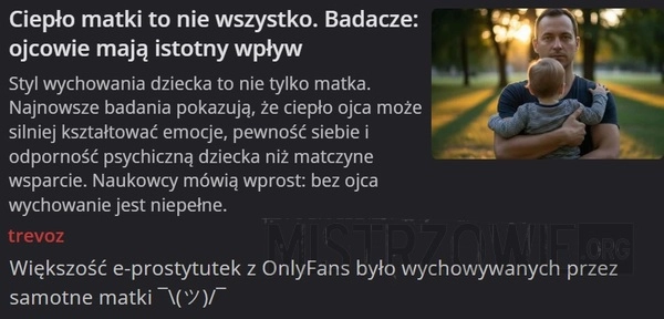 
    Ciepło matki to nie wszystko
