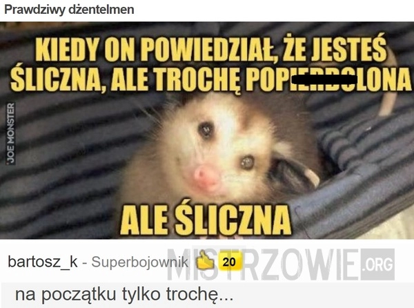 
    Prawdziwy dżentelmen