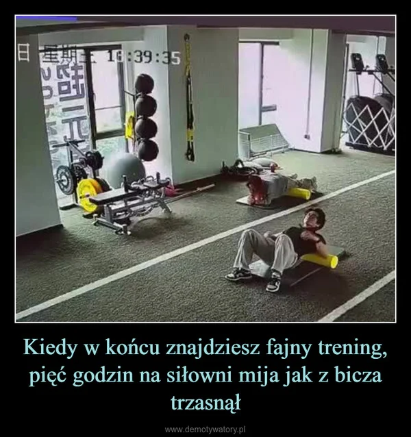 
    Kiedy w końcu znajdziesz fajny trening, pięć godzin na siłowni mija jak z bicza trzasnął
