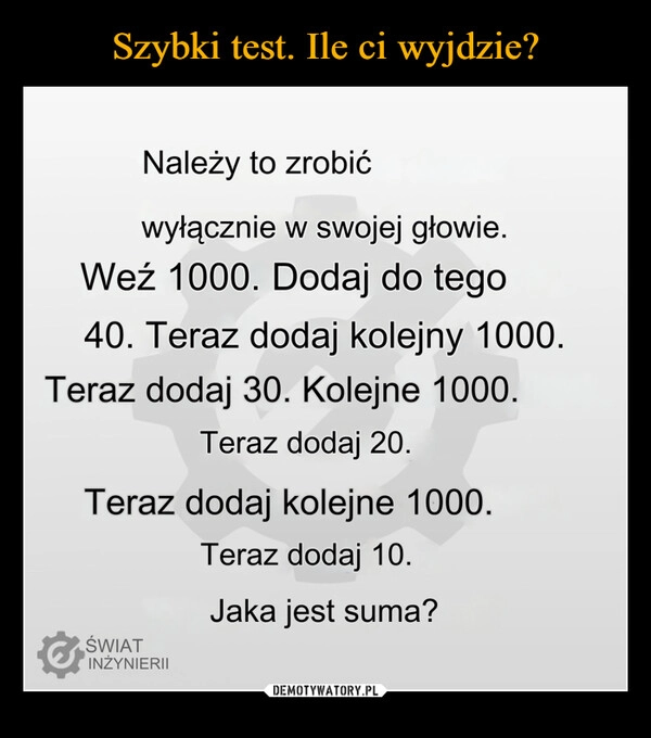 
    Szybki test. Ile ci wyjdzie?