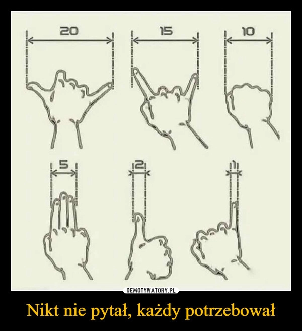 
    Nikt nie pytał, każdy potrzebował