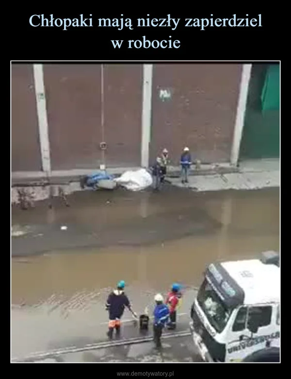 Chłopaki mają niezły zapierdziel w robocie
