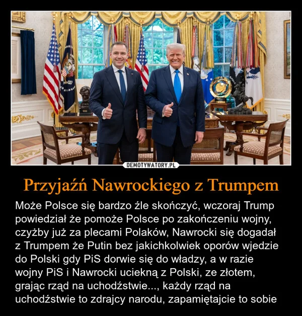 
    Przyjaźń Nawrockiego z Trumpem