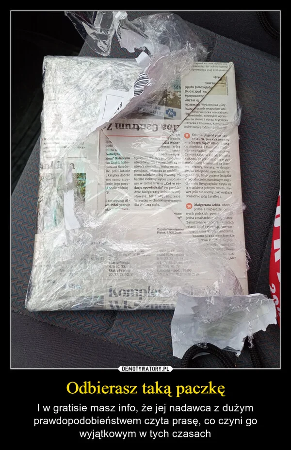 
    Odbierasz taką paczkę