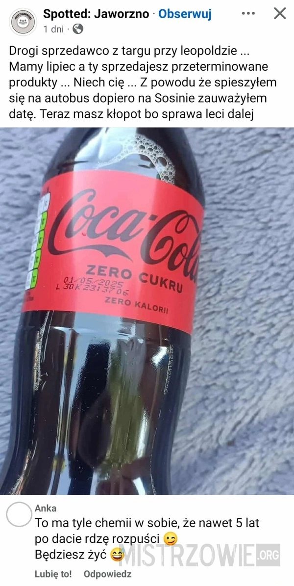 
    Przeterminowana Cola